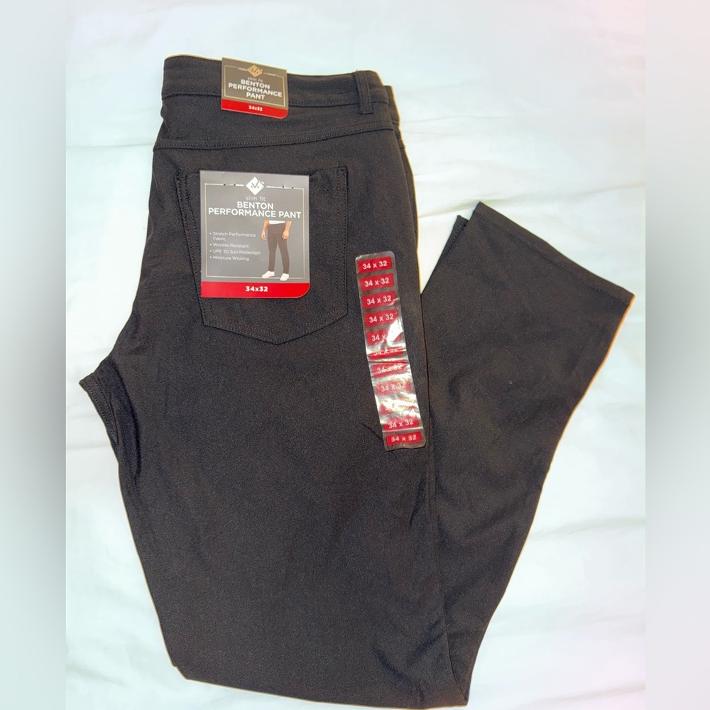 Benton Performance slim fit pants, size 34x32